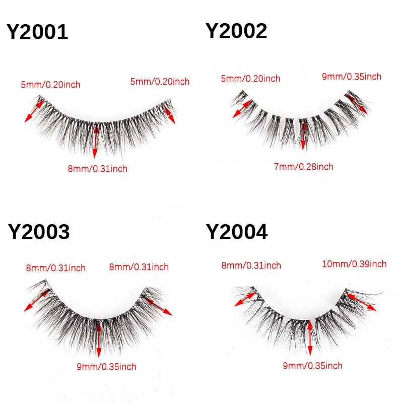 SHIDISHANGPIN 5/10Pairs False Lashes Cat Eye Eyelashes Eyelash Extension 3D Mink Half Lashes Natural Makeup faux Cils maquiagem - Blinksy